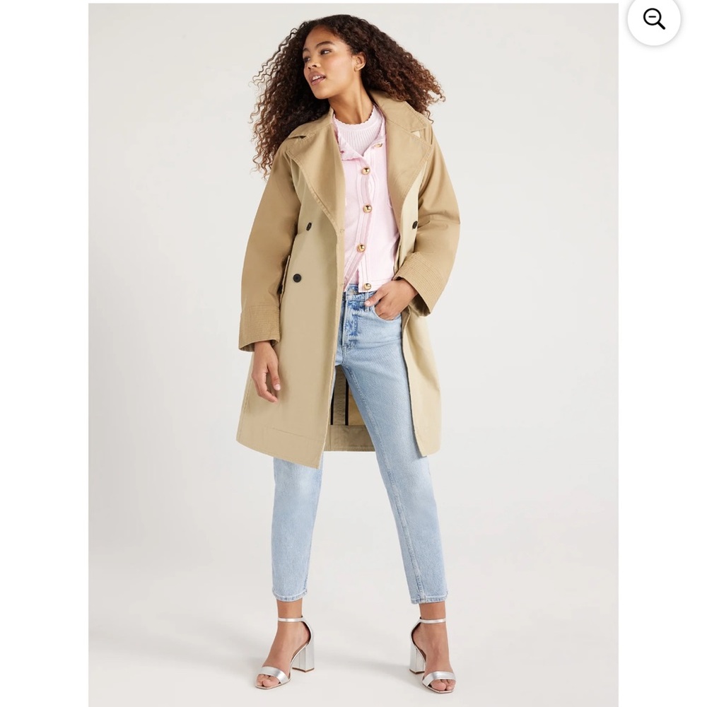 Free Assembly Women’s Modern Trench Coat, Size Medium